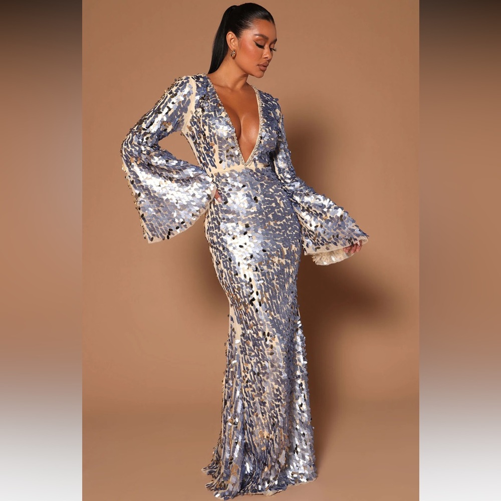 Lavish Sequin Gown in Lavender